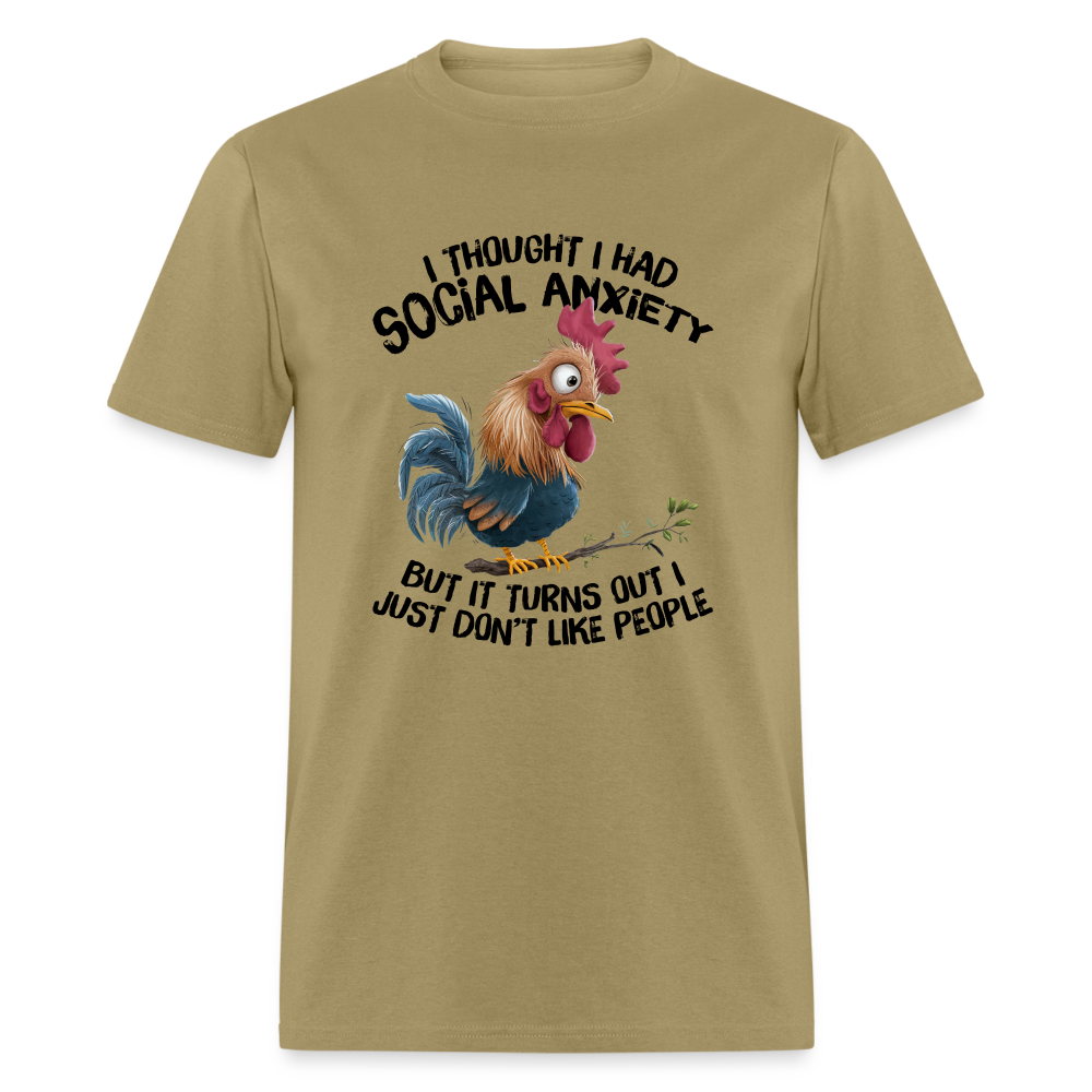 Turns Out I Just Don't Lie People T-Shirt (Funny Chicken Tee) - khaki