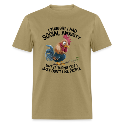 Turns Out I Just Don't Lie People T-Shirt (Funny Chicken Tee) - khaki