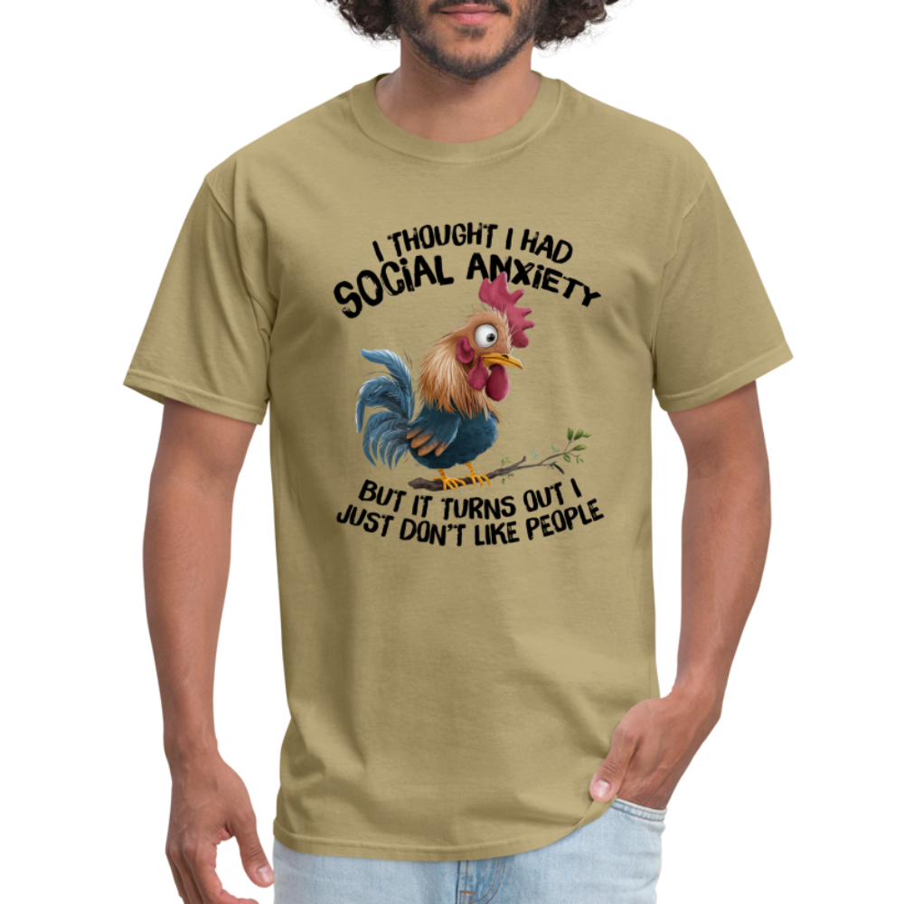 Turns Out I Just Don't Lie People T-Shirt (Funny Chicken Tee) - khaki