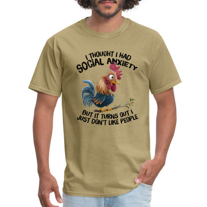 Turns Out I Just Don't Lie People T-Shirt (Funny Chicken Tee) - khaki