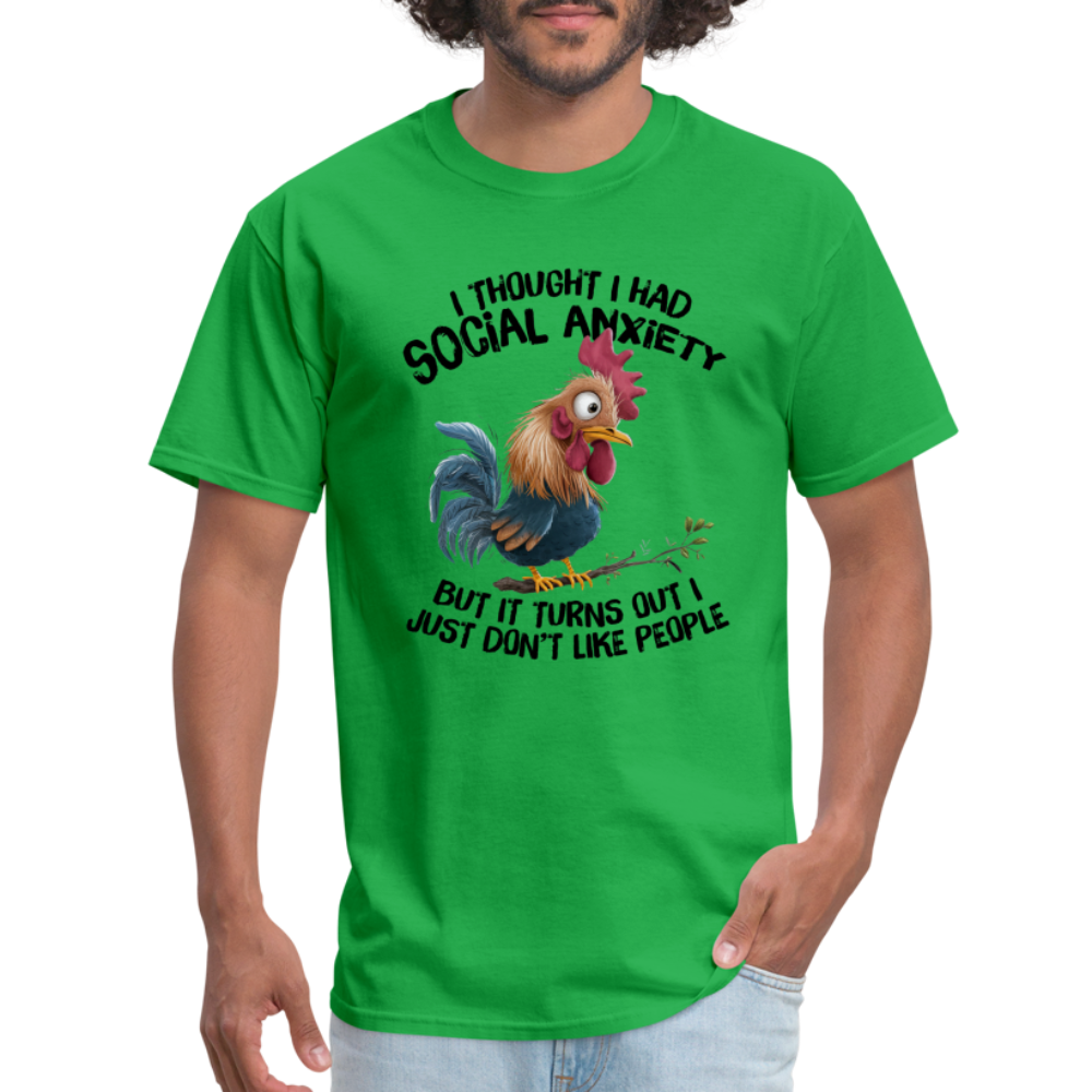 Turns Out I Just Don't Lie People T-Shirt (Funny Chicken Tee) - bright green