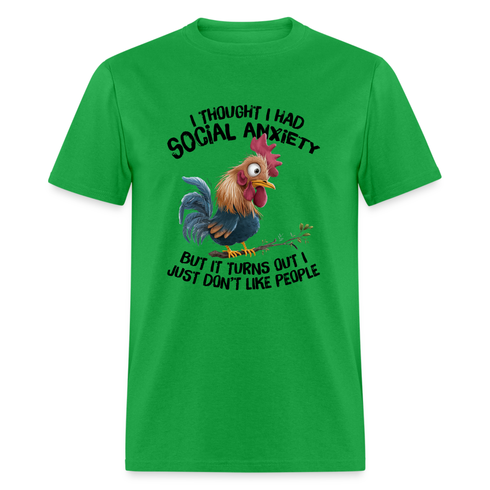 Turns Out I Just Don't Lie People T-Shirt (Funny Chicken Tee) - bright green