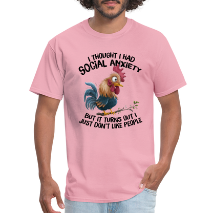 Turns Out I Just Don't Lie People T-Shirt (Funny Chicken Tee) - pink