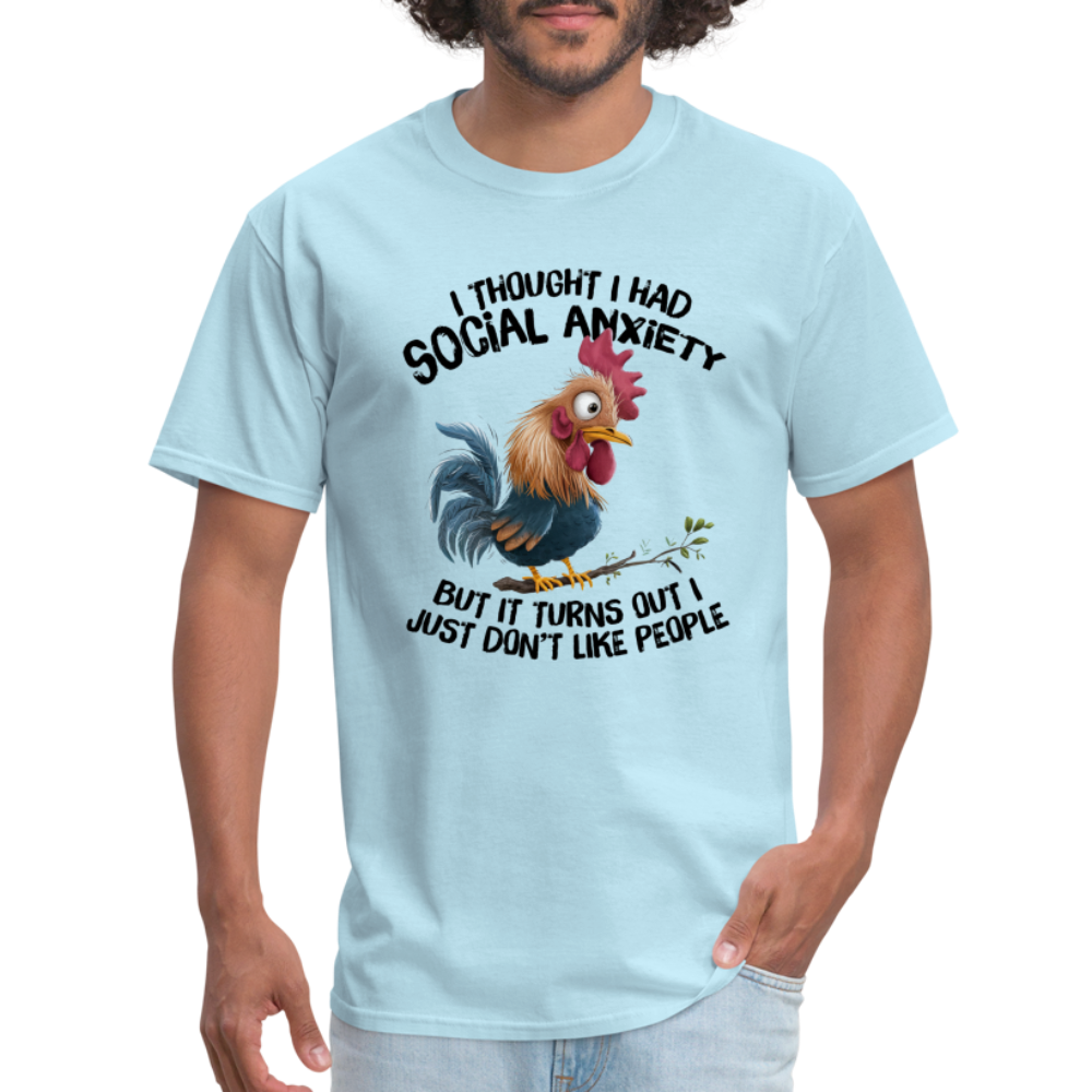 Turns Out I Just Don't Lie People T-Shirt (Funny Chicken Tee) - powder blue