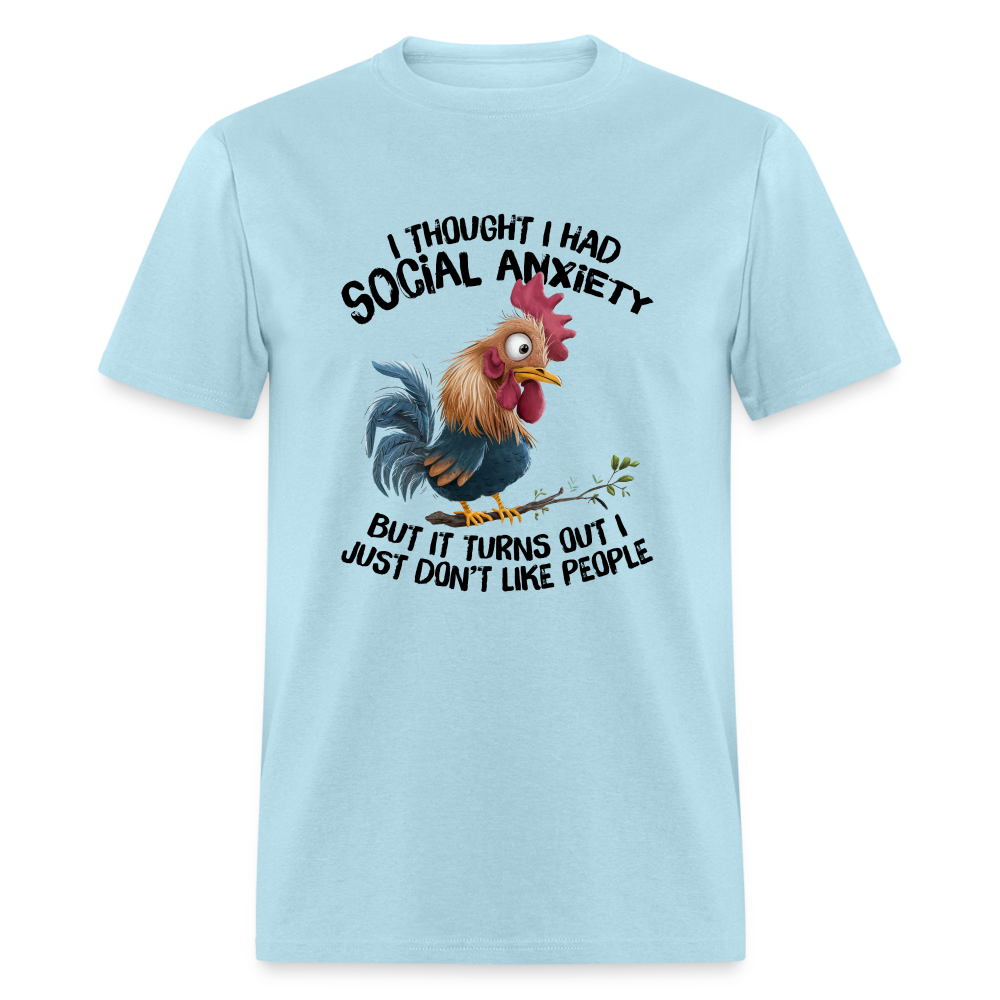 Turns Out I Just Don't Lie People T-Shirt (Funny Chicken Tee) - powder blue