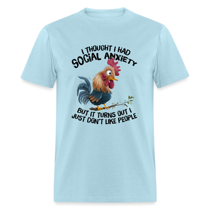 Turns Out I Just Don't Lie People T-Shirt (Funny Chicken Tee) - powder blue