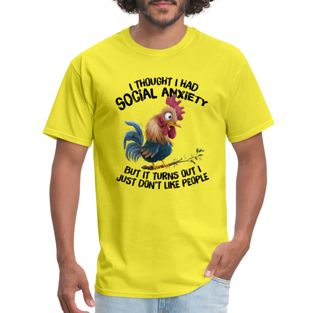 Turns Out I Just Don't Lie People T-Shirt (Funny Chicken Tee) - yellow