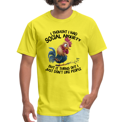 Turns Out I Just Don't Lie People T-Shirt (Funny Chicken Tee) - yellow