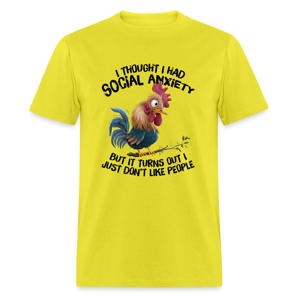 Turns Out I Just Don't Lie People T-Shirt (Funny Chicken Tee) - yellow