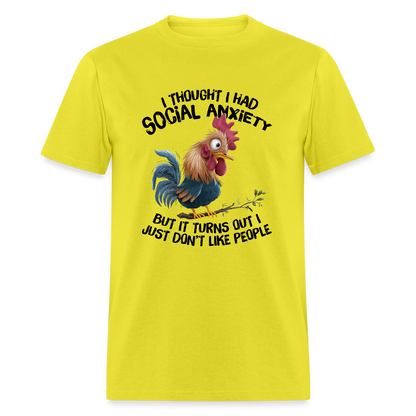 Turns Out I Just Don't Lie People T-Shirt (Funny Chicken Tee) - yellow