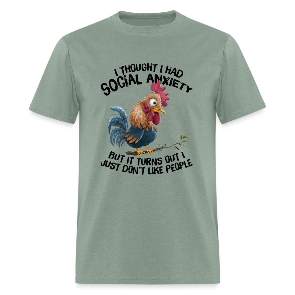 Turns Out I Just Don't Lie People T-Shirt (Funny Chicken Tee) - sage