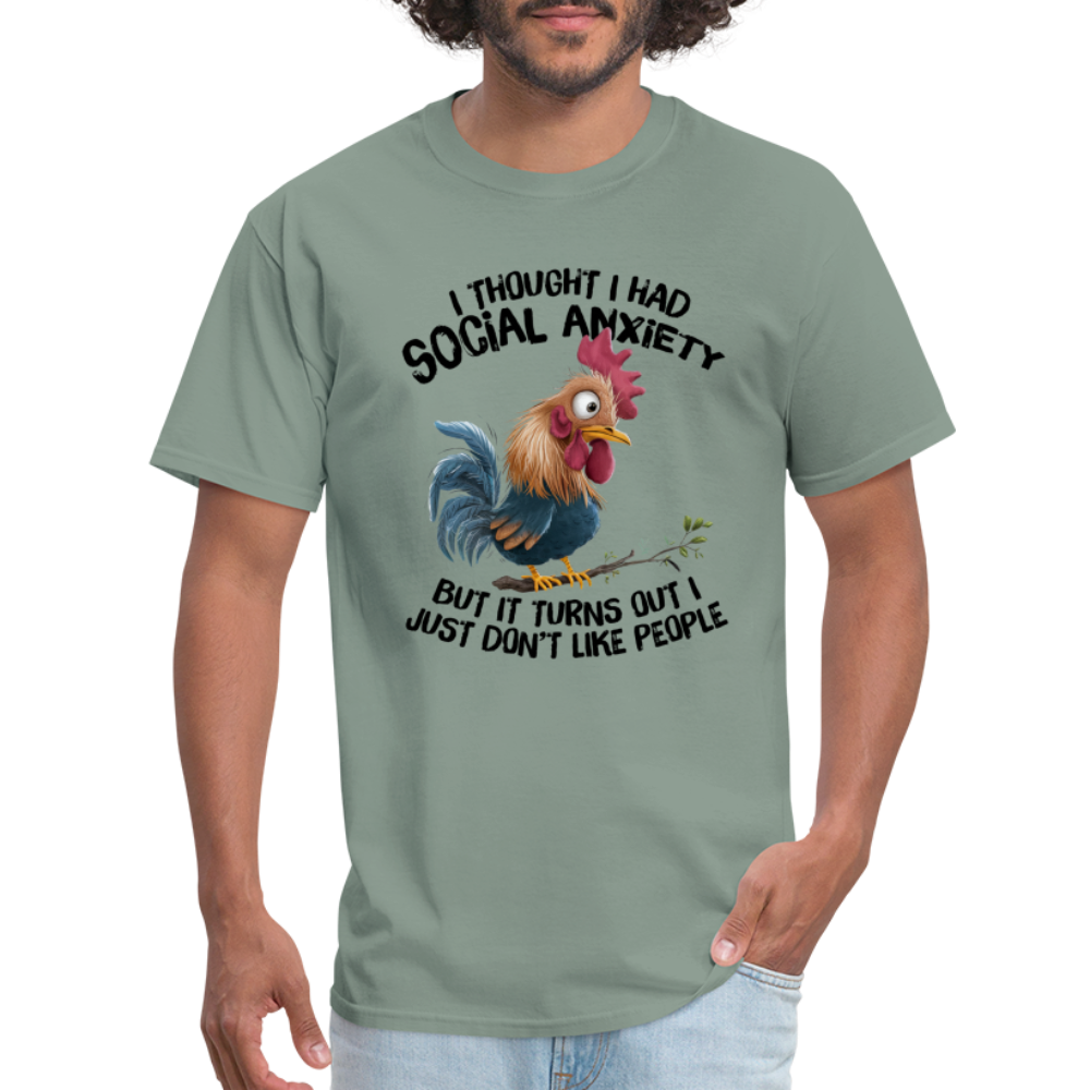 Turns Out I Just Don't Lie People T-Shirt (Funny Chicken Tee) - sage