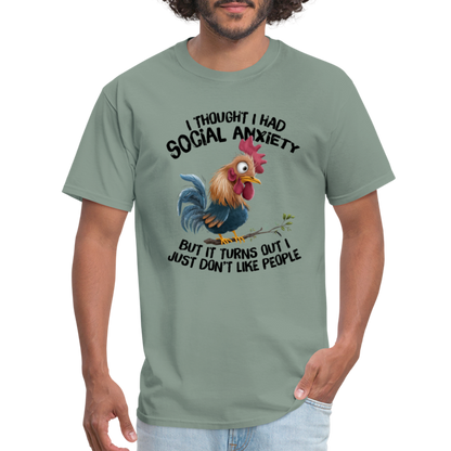 Turns Out I Just Don't Lie People T-Shirt (Funny Chicken Tee) - sage