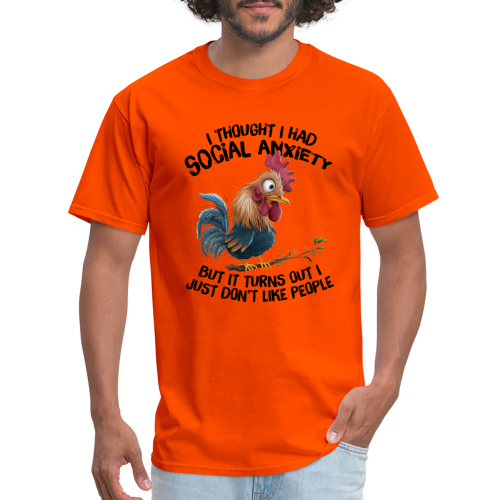 Turns Out I Just Don't Lie People T-Shirt (Funny Chicken Tee) - orange