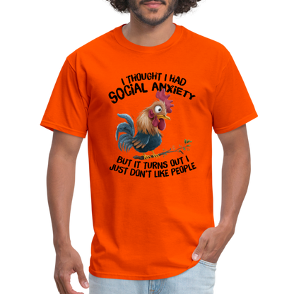 Turns Out I Just Don't Lie People T-Shirt (Funny Chicken Tee) - orange