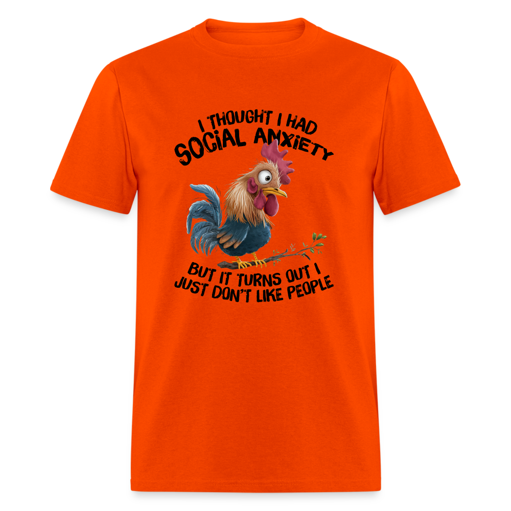 Turns Out I Just Don't Lie People T-Shirt (Funny Chicken Tee) - orange