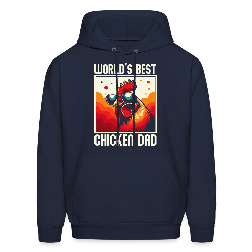 World's Best Chicken Dad Hoodie (Funny Chicken) - navy