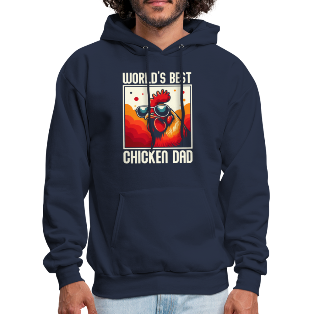 World's Best Chicken Dad Hoodie (Funny Chicken) - navy