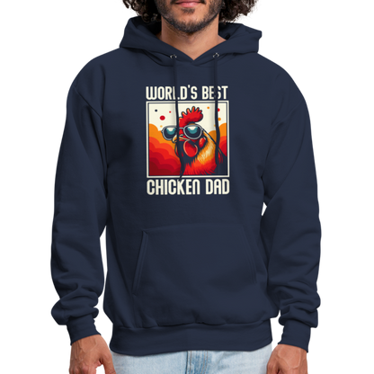 World's Best Chicken Dad Hoodie (Funny Chicken) - navy