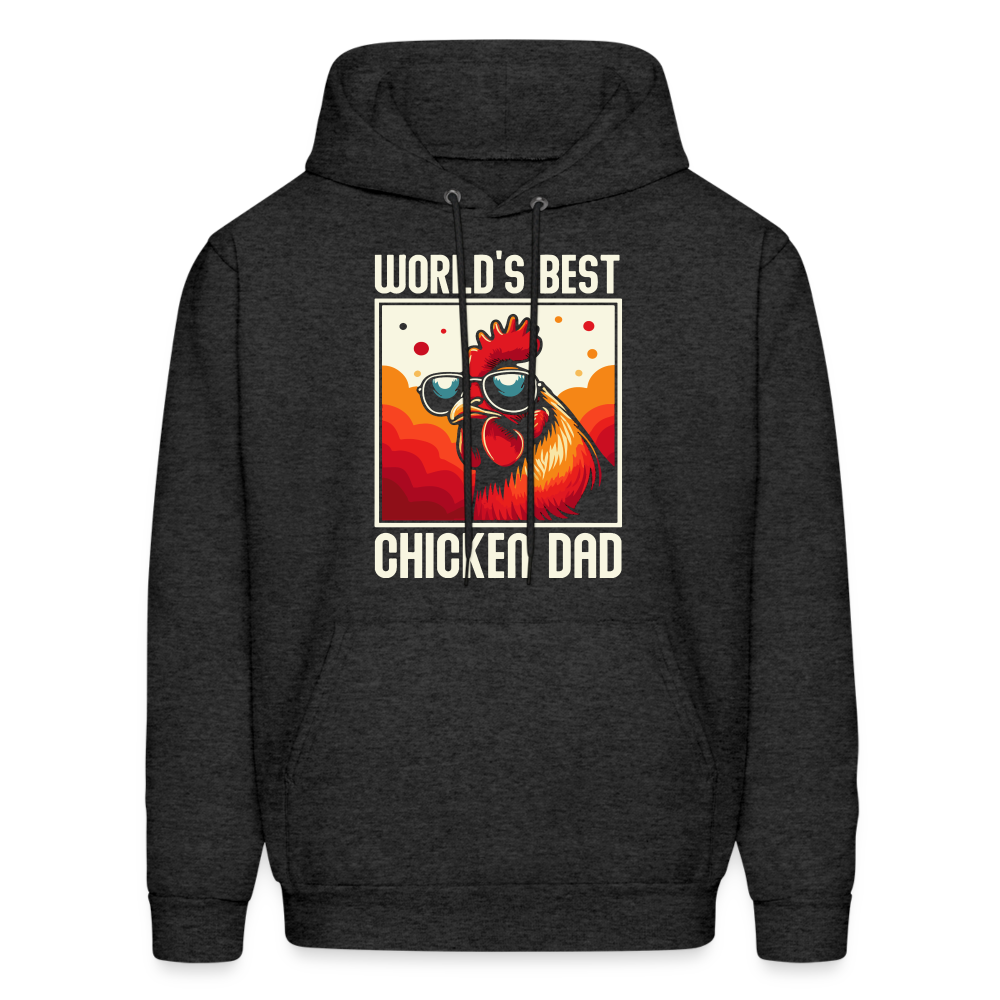 World's Best Chicken Dad Hoodie (Funny Chicken) - charcoal grey