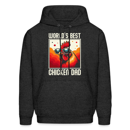 World's Best Chicken Dad Hoodie (Funny Chicken) - charcoal grey