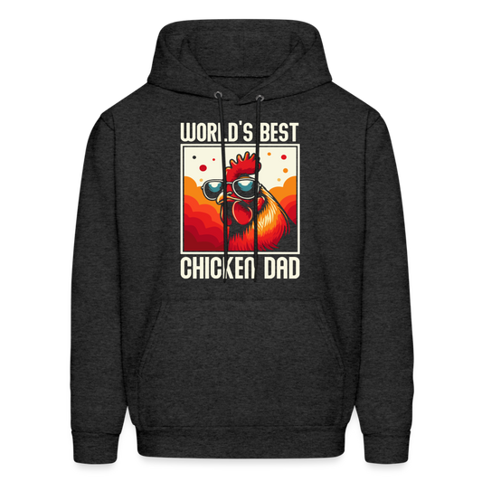 World's Best Chicken Dad Hoodie (Funny Chicken) - Color: charcoal grey