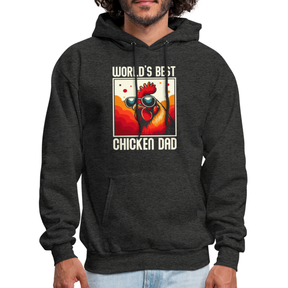 World's Best Chicken Dad Hoodie (Funny Chicken) - charcoal grey