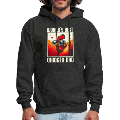 World's Best Chicken Dad Hoodie (Funny Chicken) - charcoal grey