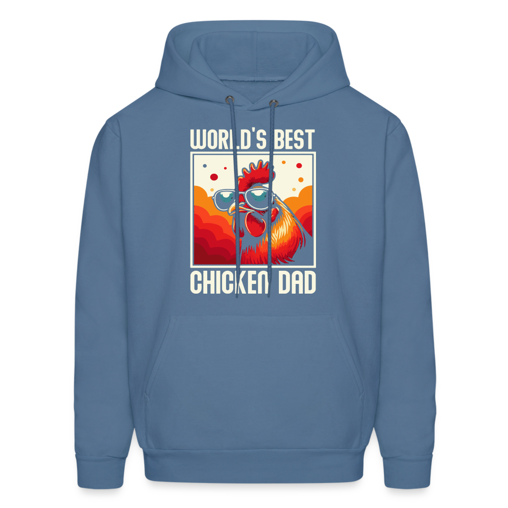 World's Best Chicken Dad Hoodie (Funny Chicken) - denim blue