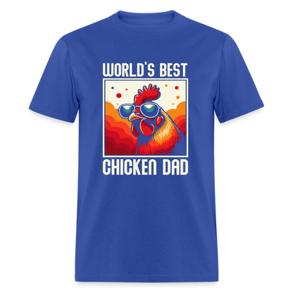 World's Best Chicken Dad T-Shirt (Funny Chicken Tee) - Color: royal blue