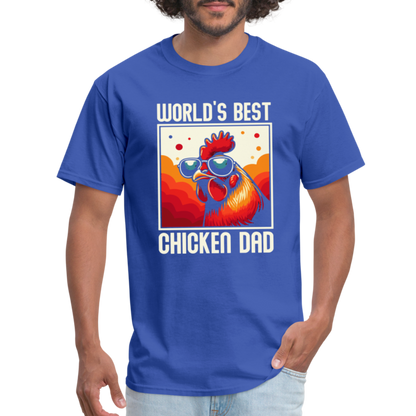 World's Best Chicken Dad T-Shirt (Funny Chicken Tee) - royal blue