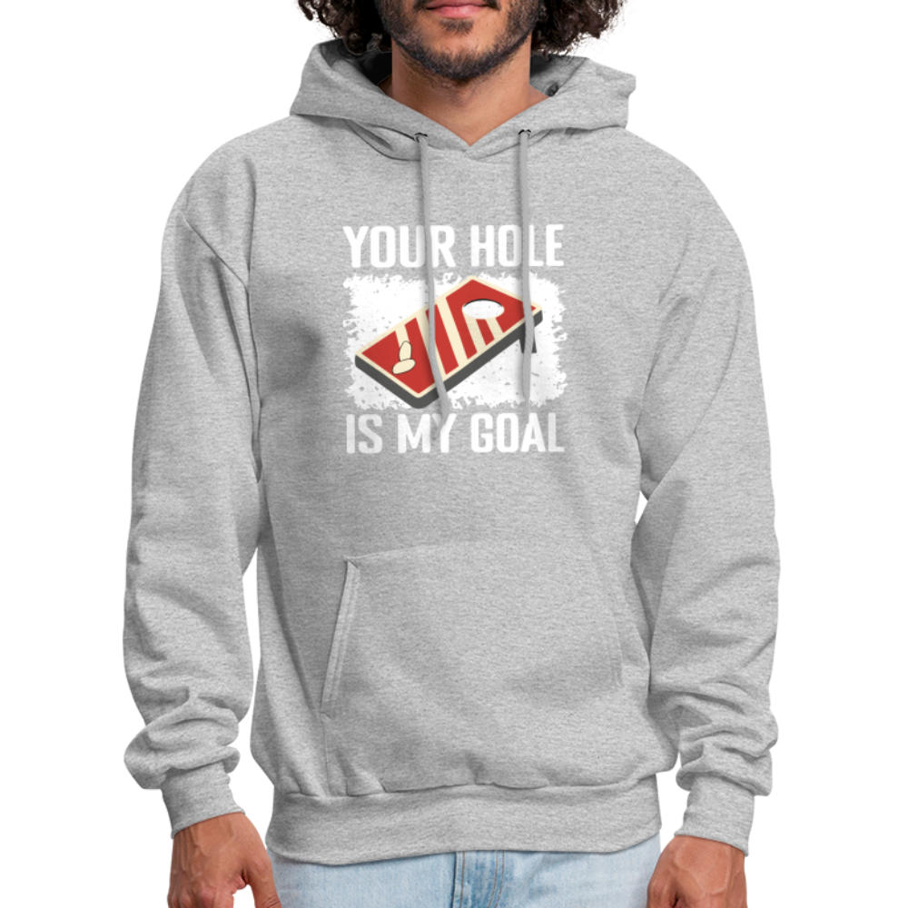 Your Hole Is My Goal (Cornhole) Hoodie - Color: denim blue