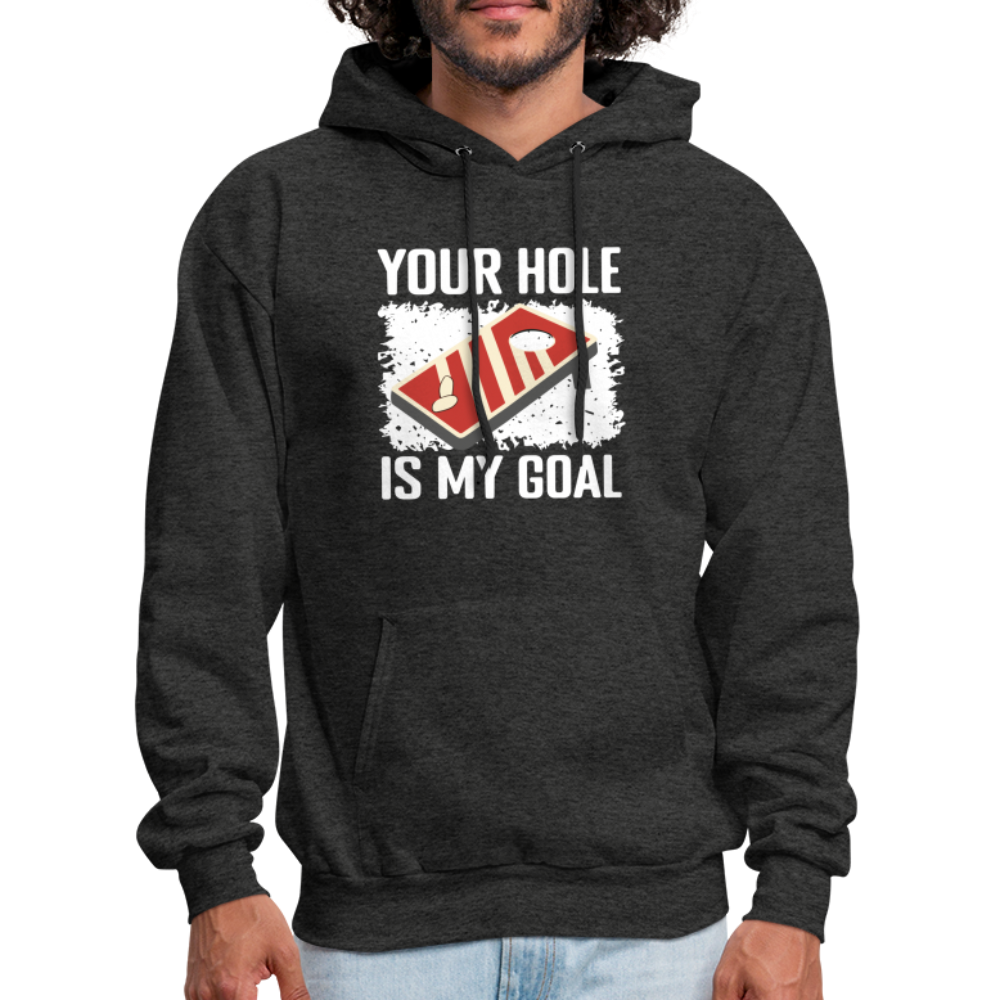 Your Hole Is My Goal (Cornhole) Hoodie - Color: denim blue