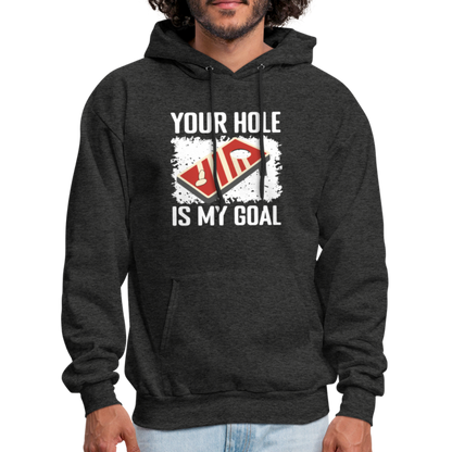 Your Hole Is My Goal (Cornhole) Hoodie - Color: denim blue