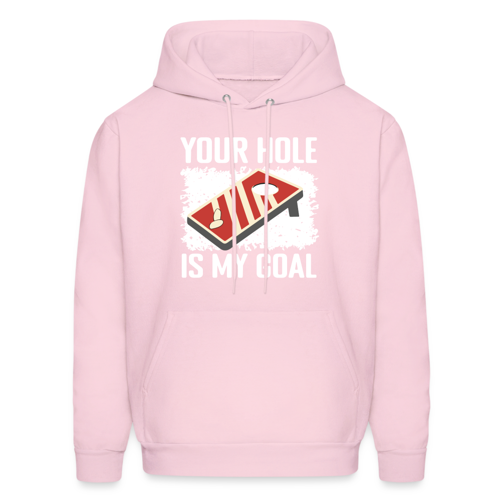 Your Hole Is My Goal (Cornhole) Hoodie - Color: pale pink