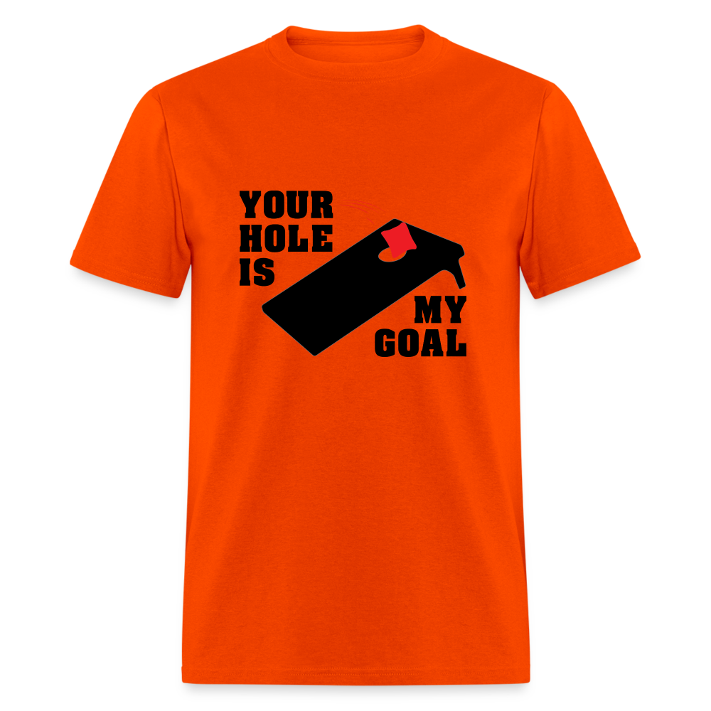 Your Hole Is My Goal T-Shirt (Cornhole) - Color: denim