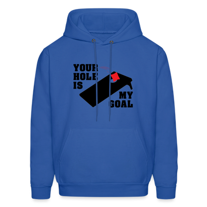 Your Hole Is My Goal Hoodie (Cornhole) - Color: heather gray