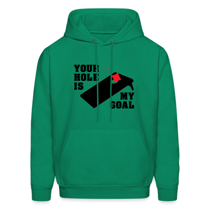 Your Hole Is My Goal Hoodie (Cornhole) - Color: heather gray