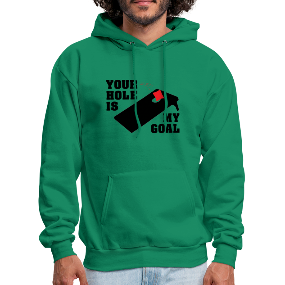 Your Hole Is My Goal Hoodie (Cornhole) - Color: kelly green