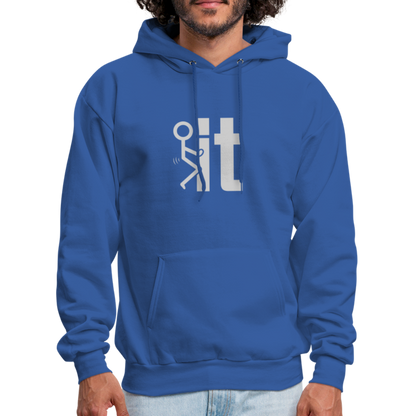 F it Hoodie (Funny & Carefree) - Color: royal blue