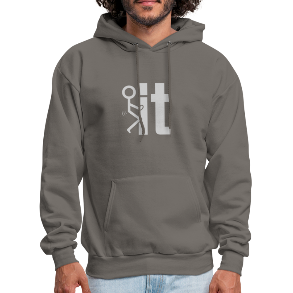 F it Hoodie (Funny & Carefree) - Color: asphalt gray