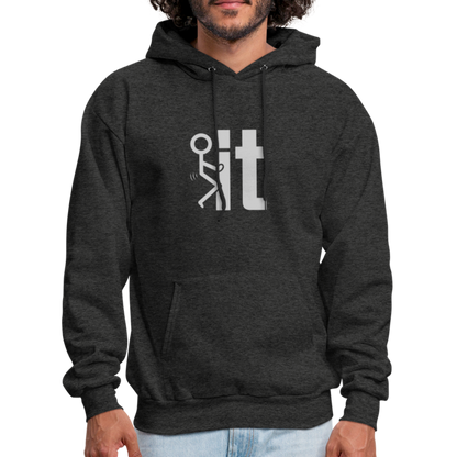 F it Hoodie (Funny & Carefree) - Color: charcoal grey