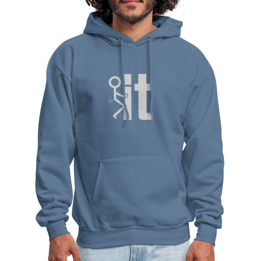 F it Hoodie (Funny & Carefree) - Color: denim blue