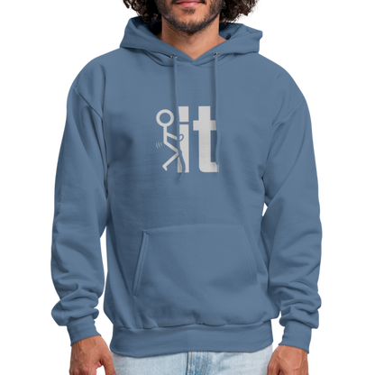 F it Hoodie (Funny & Carefree) - Color: denim blue