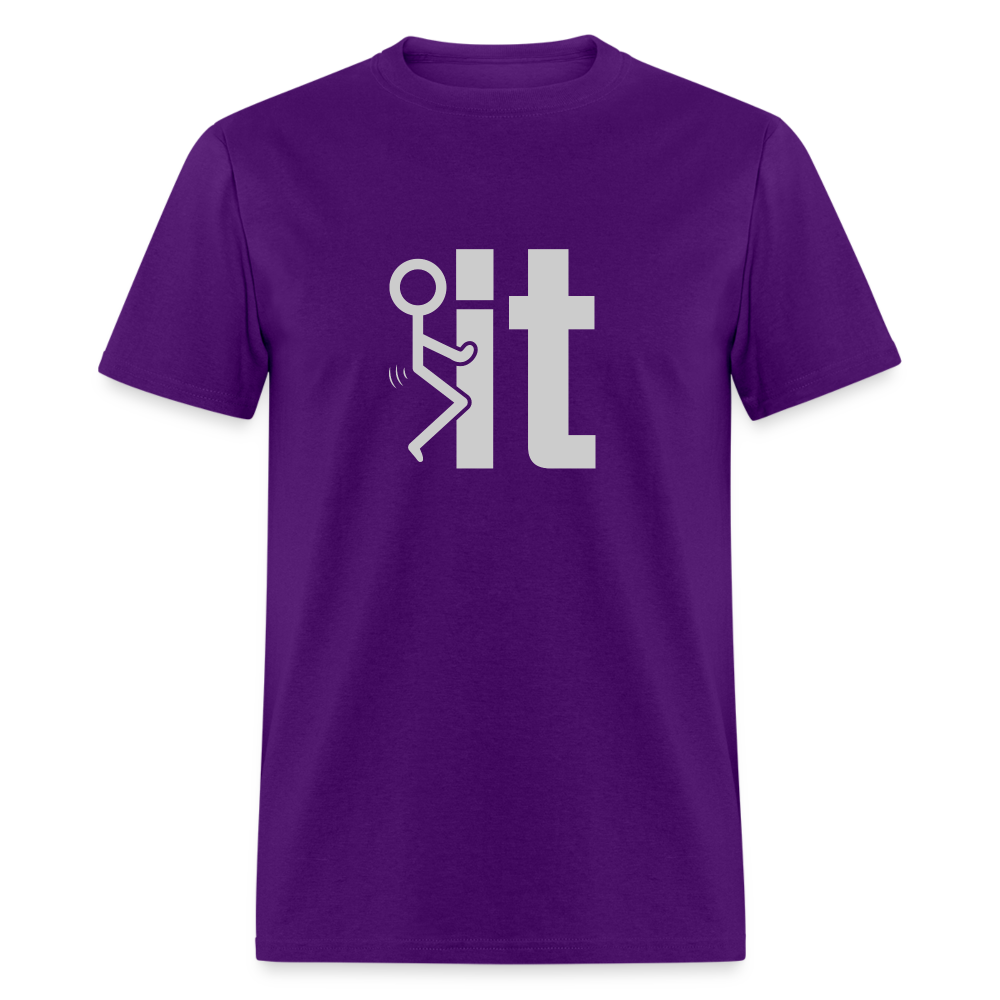 F it T-Shirt (Funny Carefree Tee) Color: denim