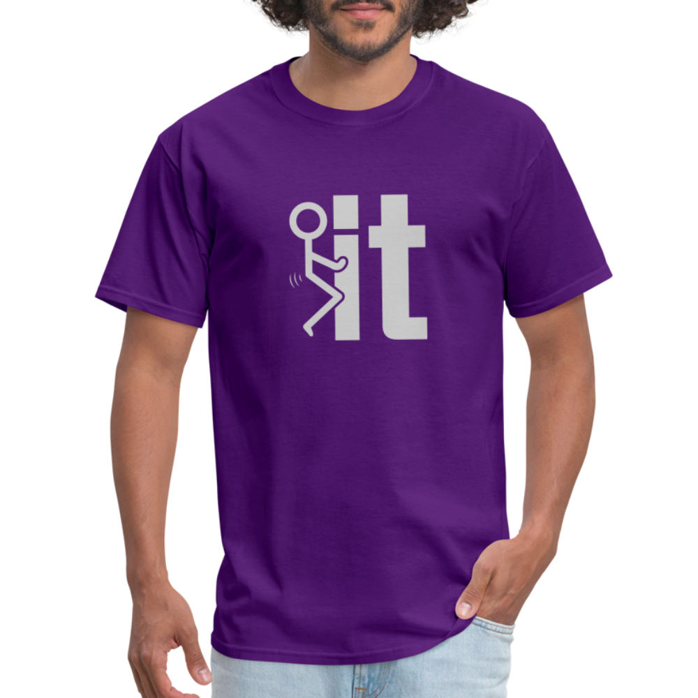 F it T-Shirt (Funny Carefree Tee) - Color: purple