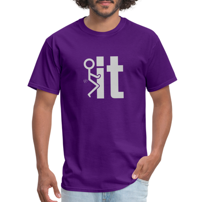 F it T-Shirt (Funny Carefree Tee) - Color: purple