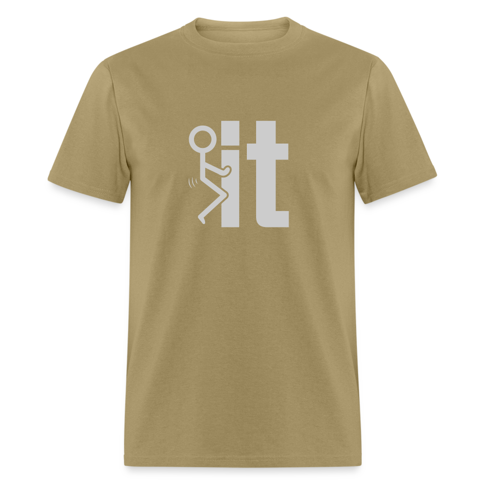 F it T-Shirt (Funny Carefree Tee) - Color: khaki