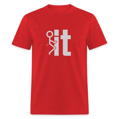 F it T-Shirt (Funny Carefree Tee) - Color: red