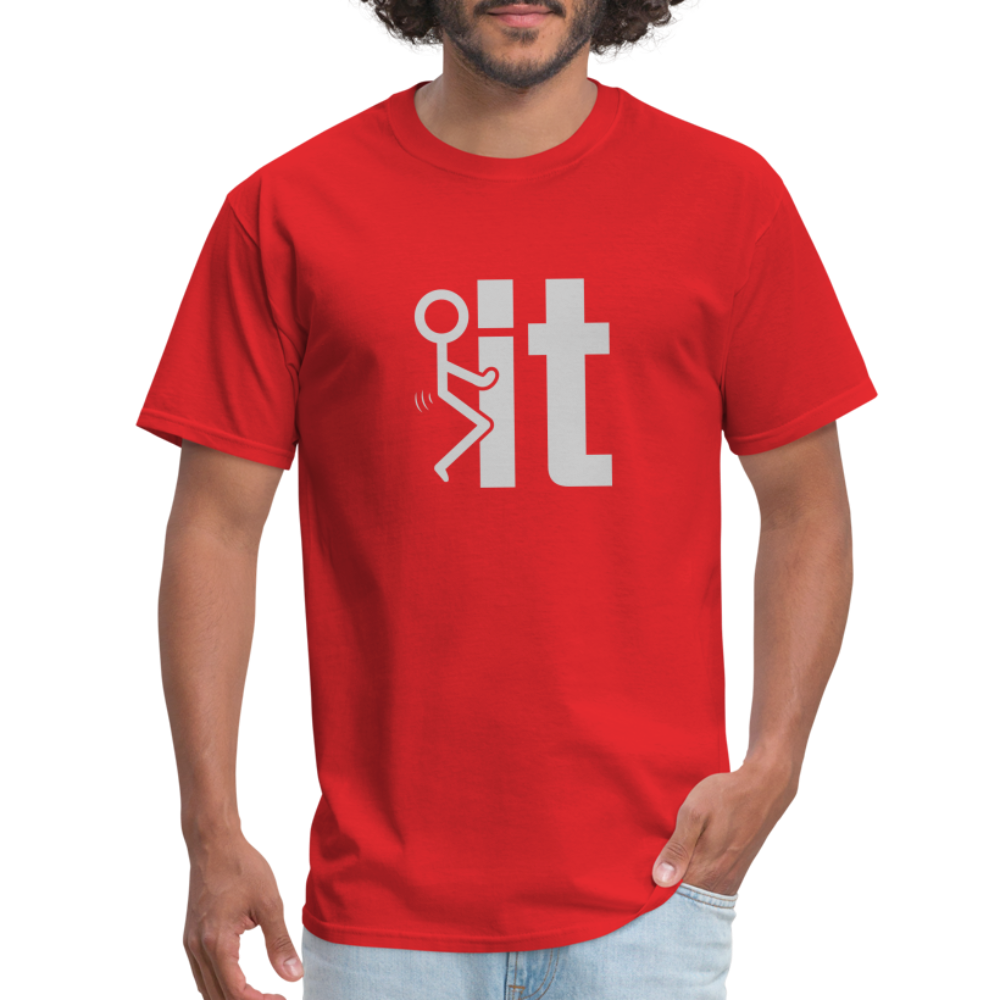 F it T-Shirt (Funny Carefree Tee) - Color: denim